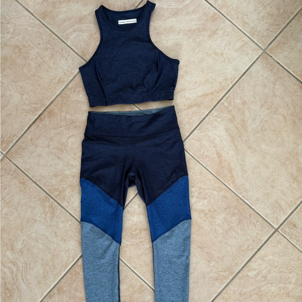Outdoor Voices Blue Athletic Set